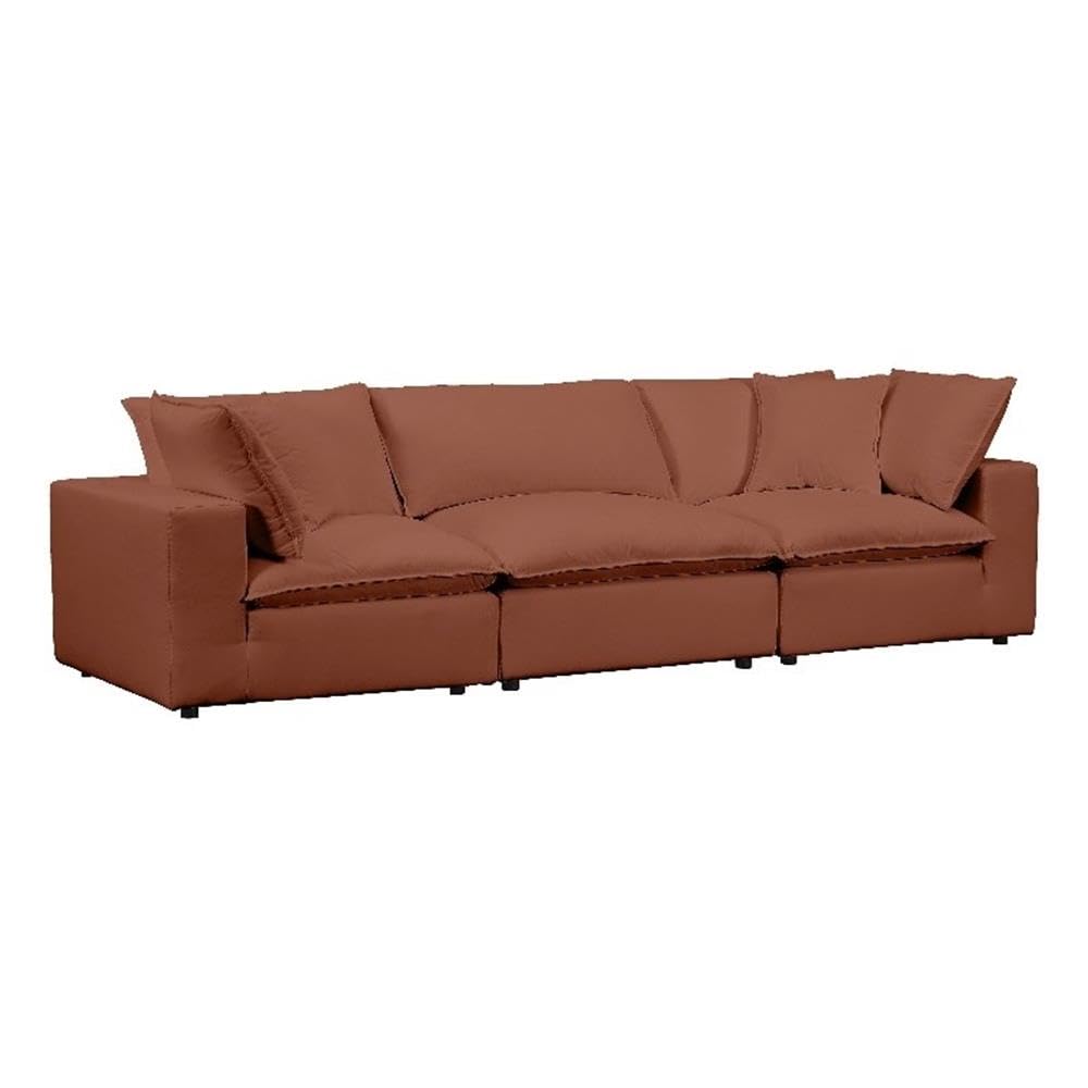 Cali Rust Performance Fabric Modular Sofa