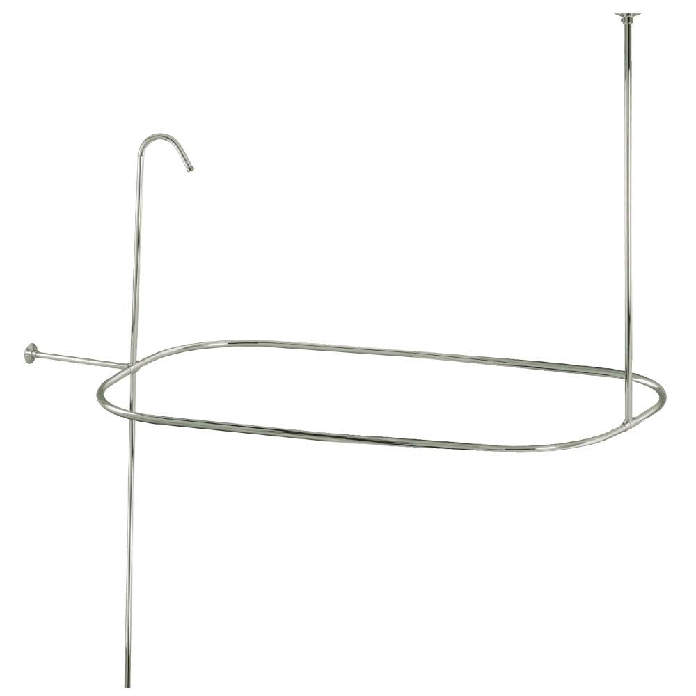 Kingston Brass Abt1040-6 Vintage End Mount Rectangular Shower Riser With Enclosure, Polished Nickel