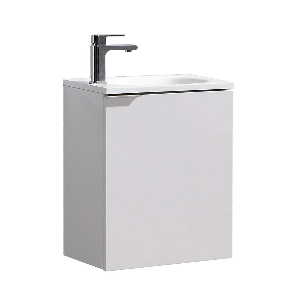 Fresca Valencia 20 Glossy White Wall Hung Modern Bathroom Vanity