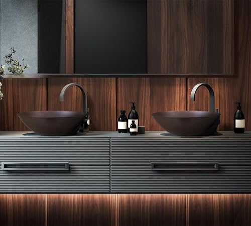 INNOVA COPPER OVAL VESSEL SINK ROUNDED EDGE 17X12.5X5.5 G16 DARK