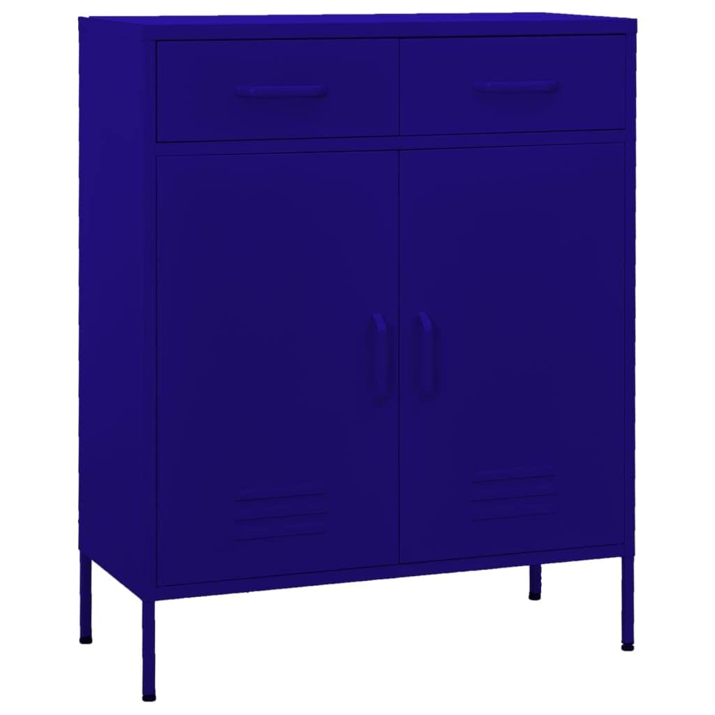 vidaXL Storage Cabinet Navy Blue 31.5x13.8"x40" Steel"