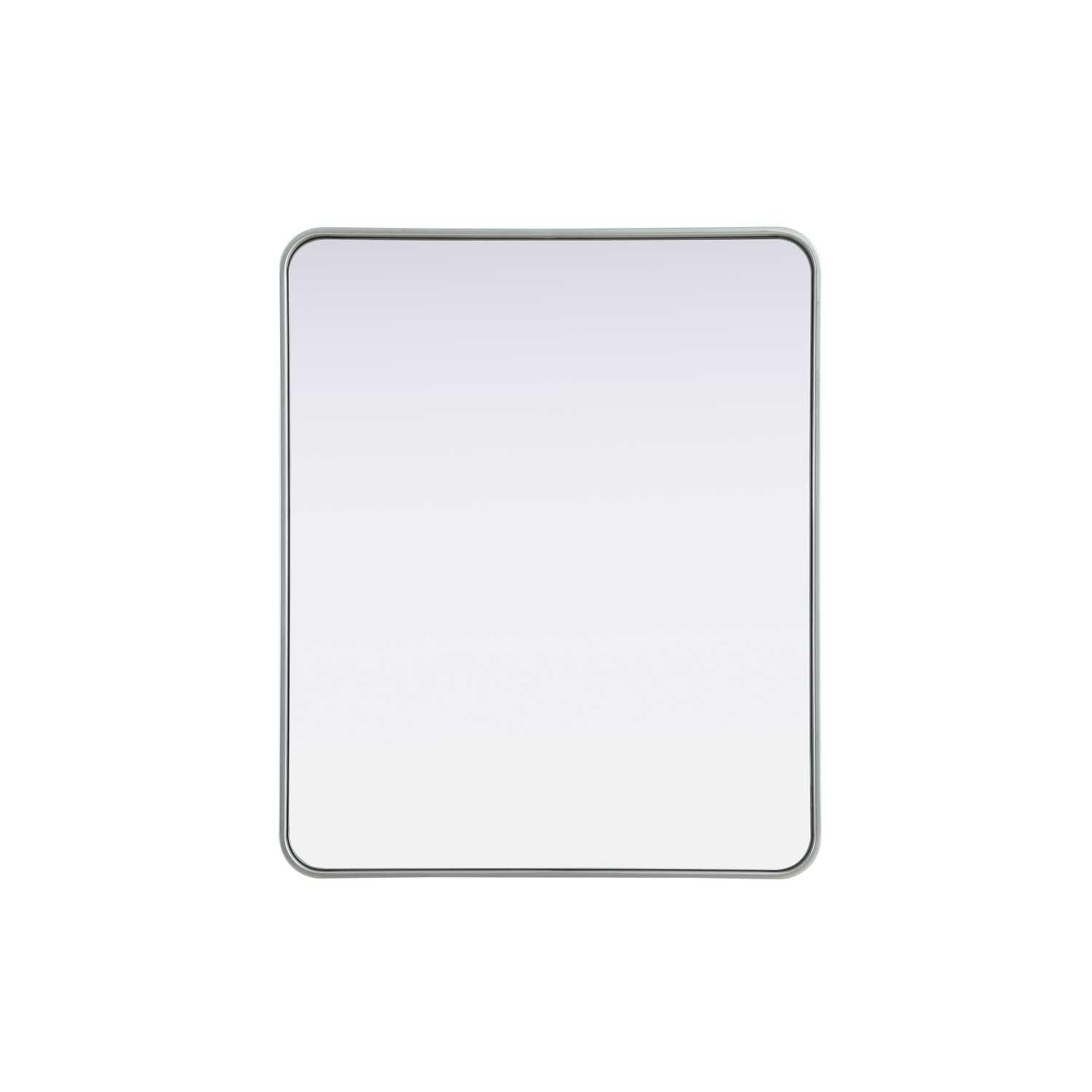 Contour Metal Rectangle Mirror 30x36 in Silver