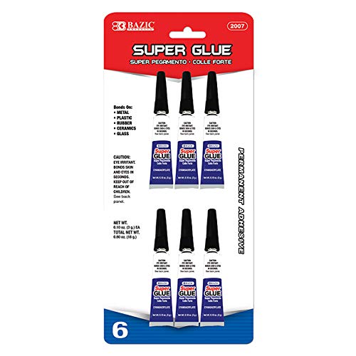 Bazic Super Glue 3G  0.10 Oz. (6Pack) Case Pack 24