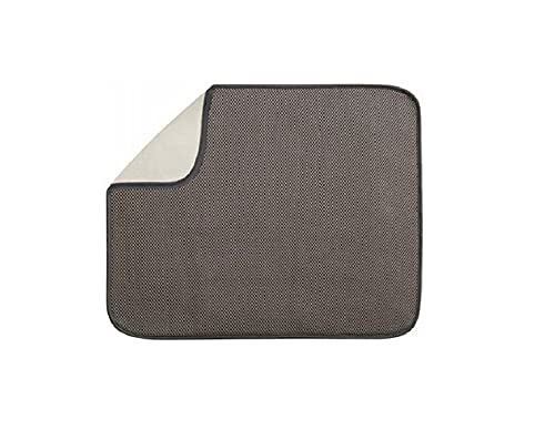 Interdesign Idry Large Kitchen Countertop Absorbent Dish Drying Mat, Mocha/Ivory