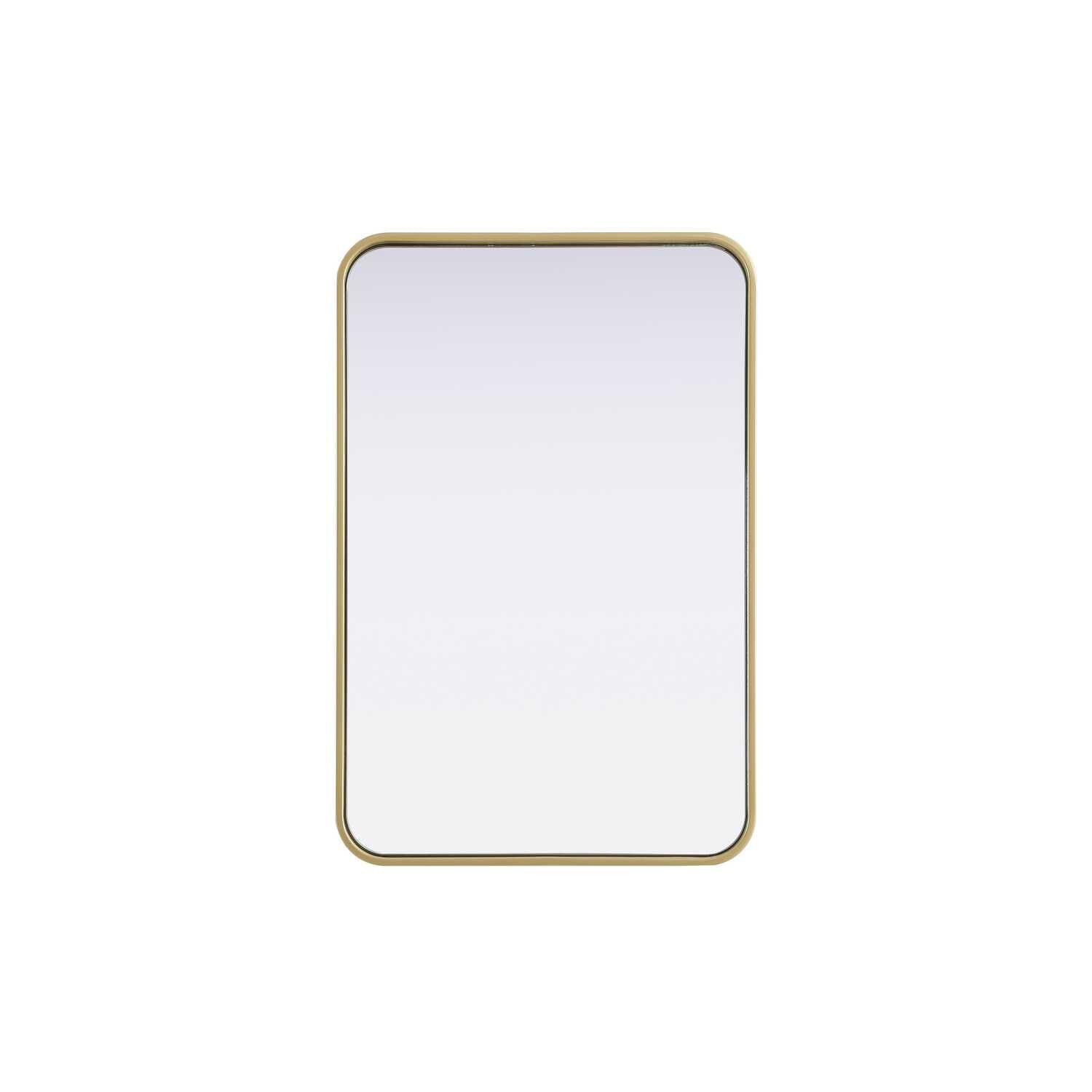 Contour Metal Rectangle Mirror 20x30 in Brass