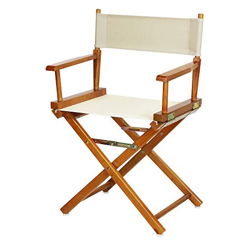 Casafoyer 18 Directors Chair Honey Oak Frame-Natural/Wheat Canvas - (Pack Of 2)