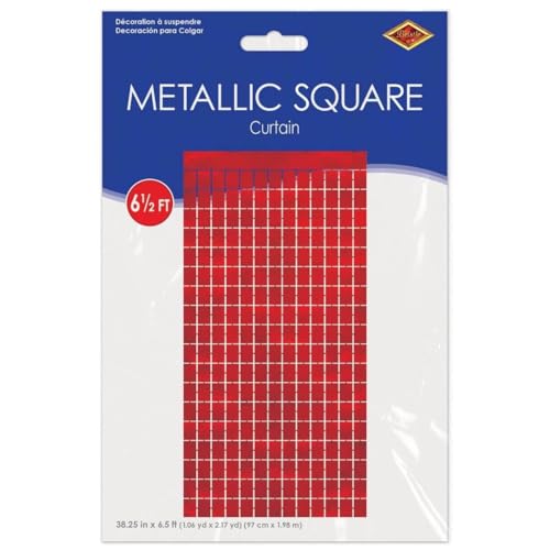 Casafoyer Metallic Square Curtain (Pack of 6) | (2 Units)