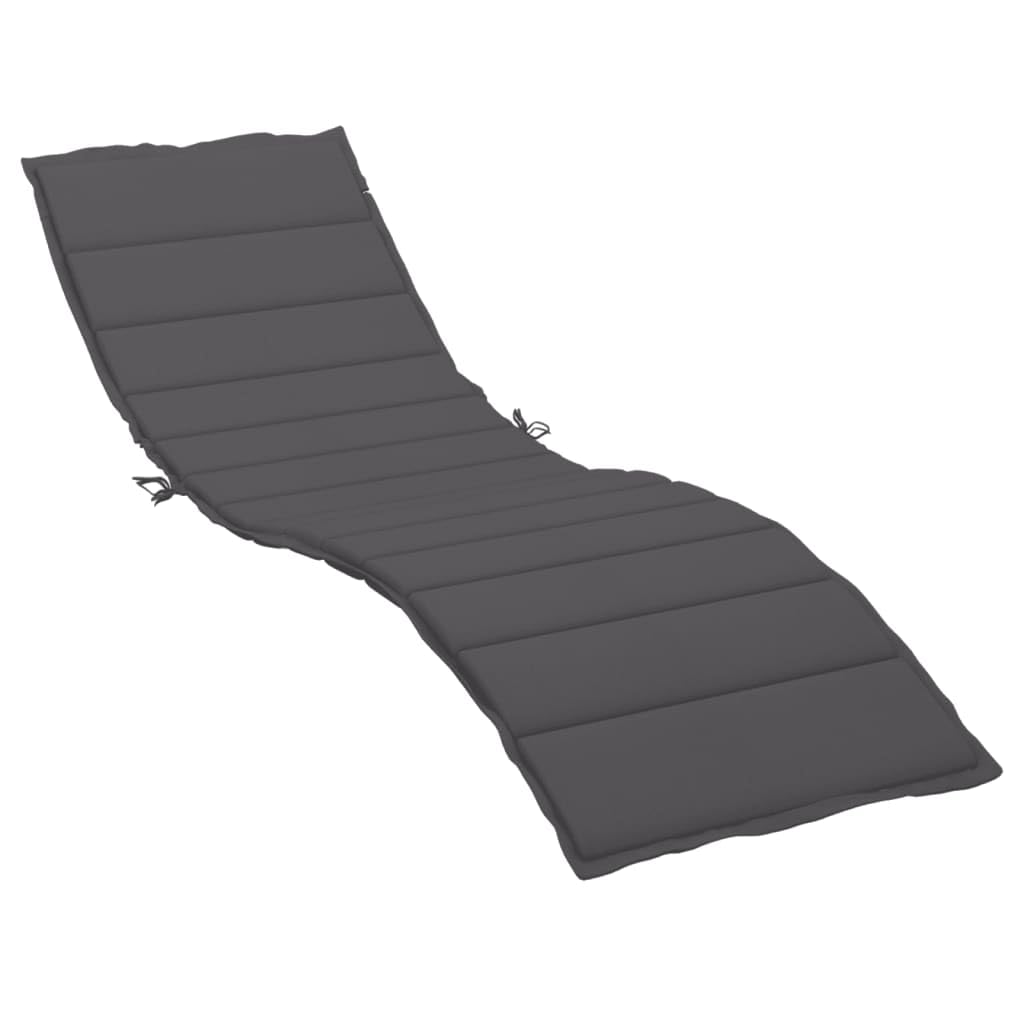 vidaXL Sun Lounger Cushion Anthracite 78.7x23.6"x1.6" Fabric"