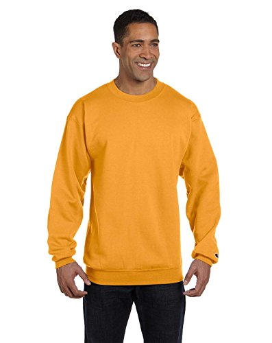 Champion Double Dry Eco Crewneck Sweatshirt - Gold, XL