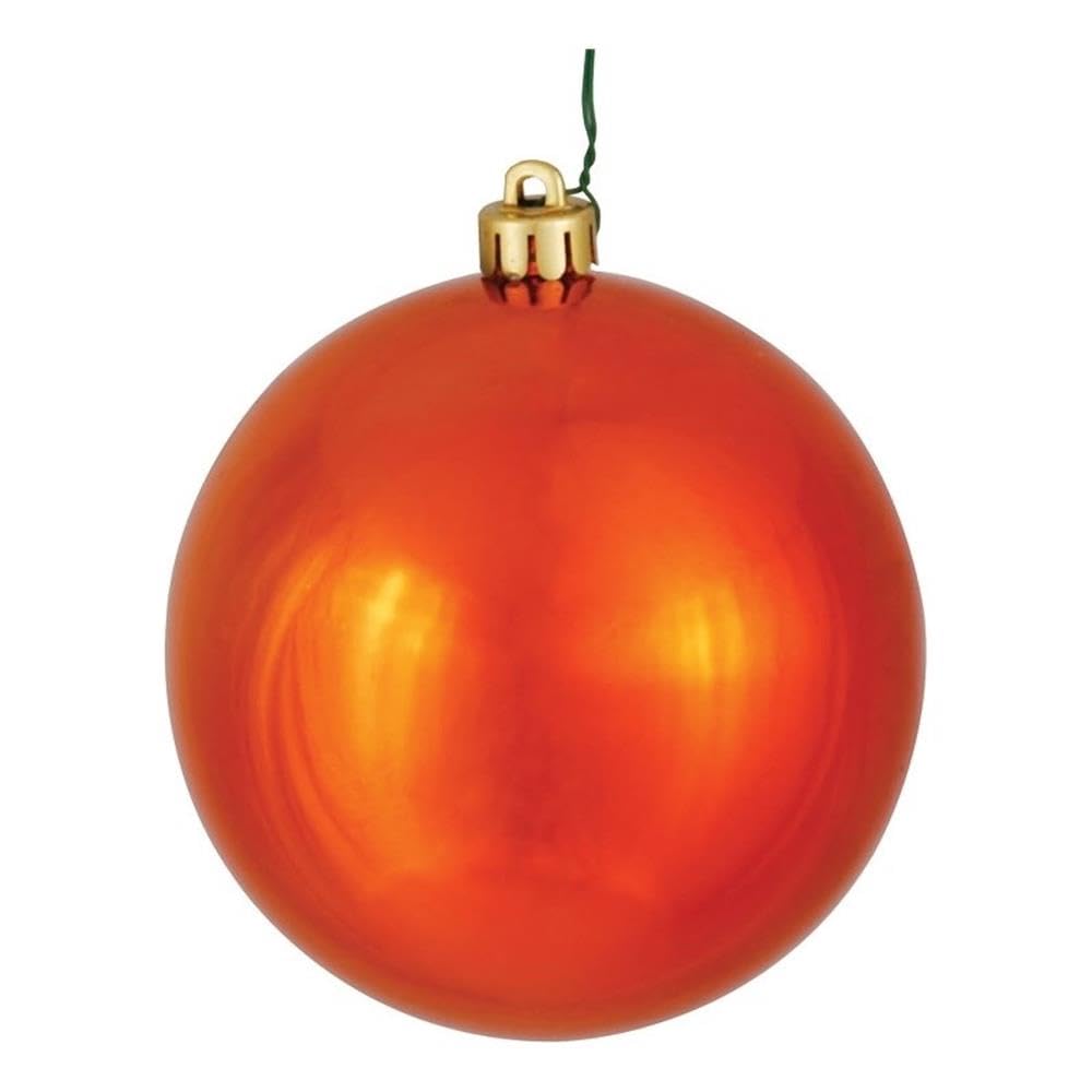 Casafoyer  6” Burnish Orange Shiny Ball UV 4/Bag - N591518DSV - (Pack Of 2)