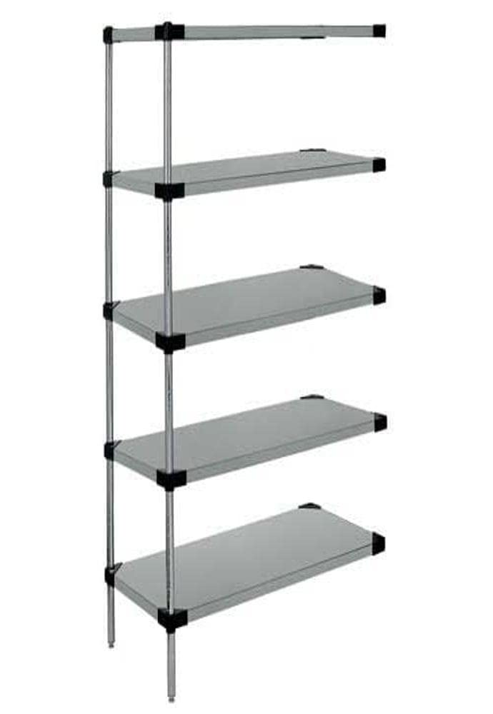 Galvanized 5 Solid Shelf ADD-ON KIT 54in