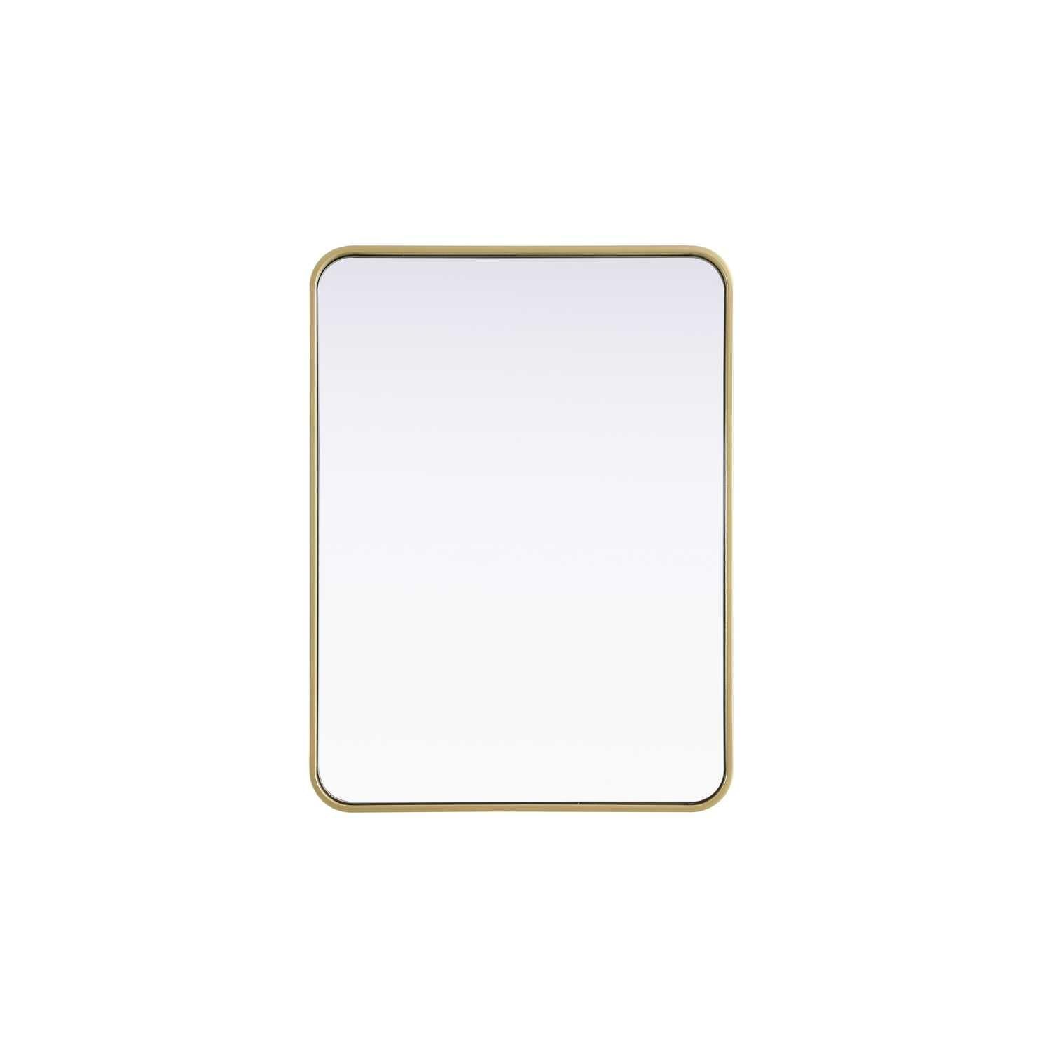 Contour Metal Rectangle Mirror 24x32 in Brass