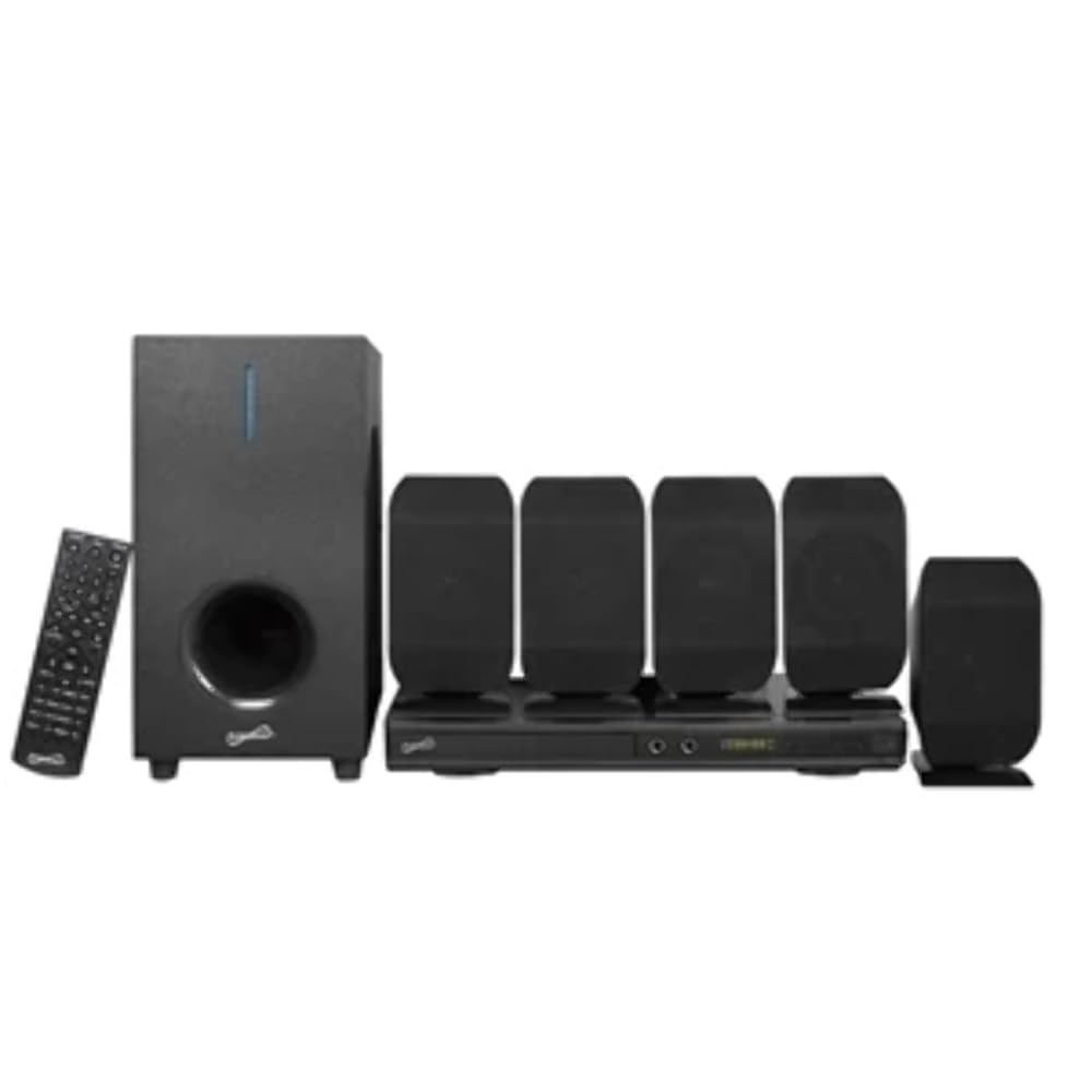 Supersonic 5.1 Channel Dvd Home Theater System With Usb Input & Karaoke Function, Home Theater Systems - Black (Sc-38Ht)