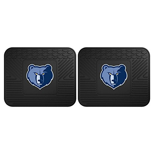 Fanmats 12376 Nba Memphis Grizzlies Rear Second Row Vinyl Heavy Duty Utility Mat, (Pack Of 2)