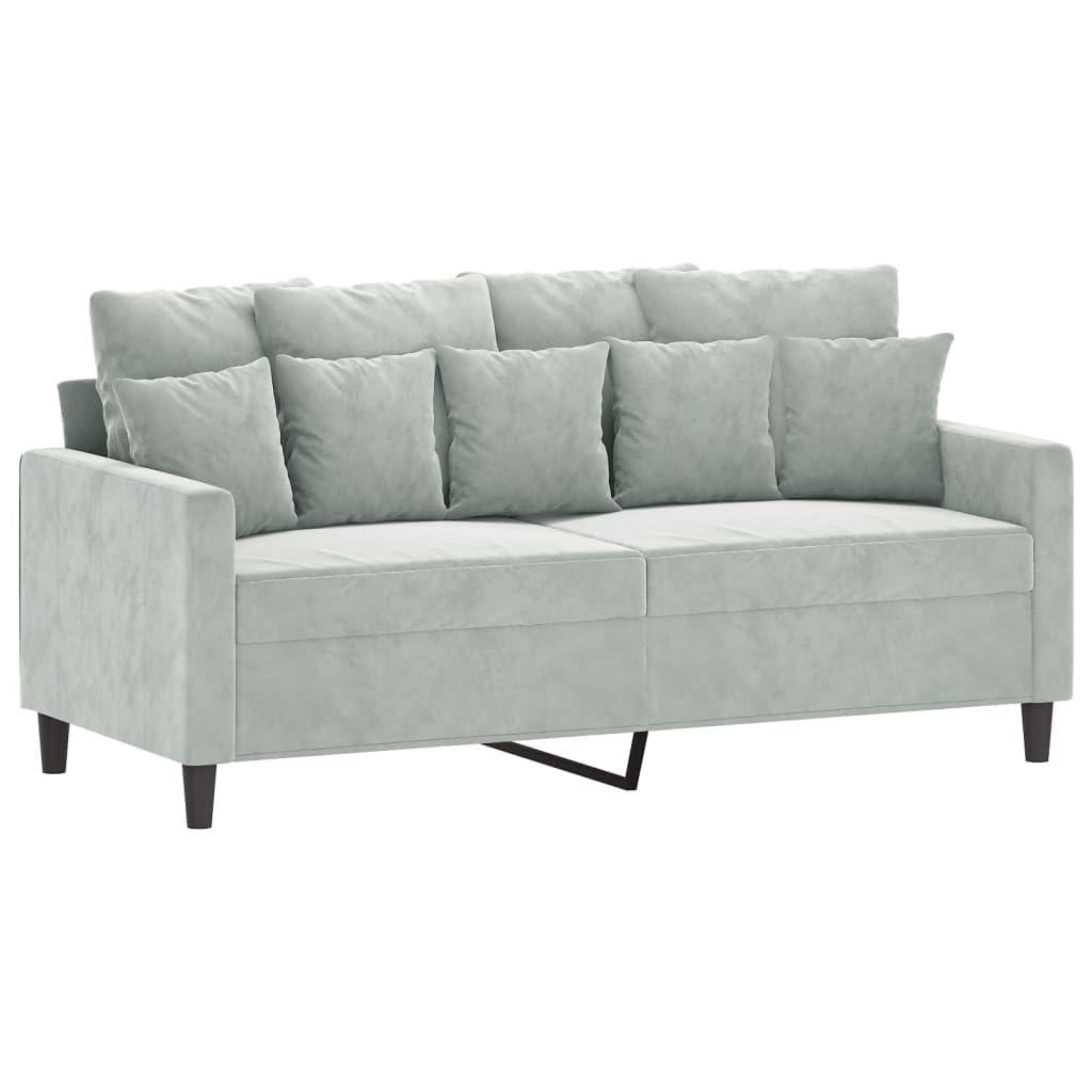 vidaXL 2-Seater Sofa Light Gray 55.1 Velvet"