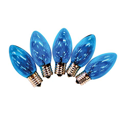 BULB TRANSP C9 BLU (Pack of 1)