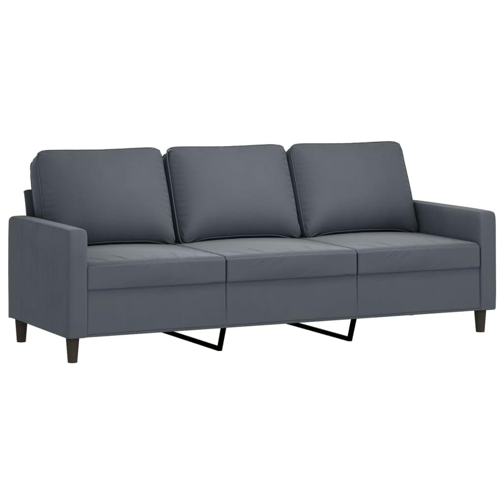vidaXL 3-Seater Sofa Dark Gray 70.9 Velvet"