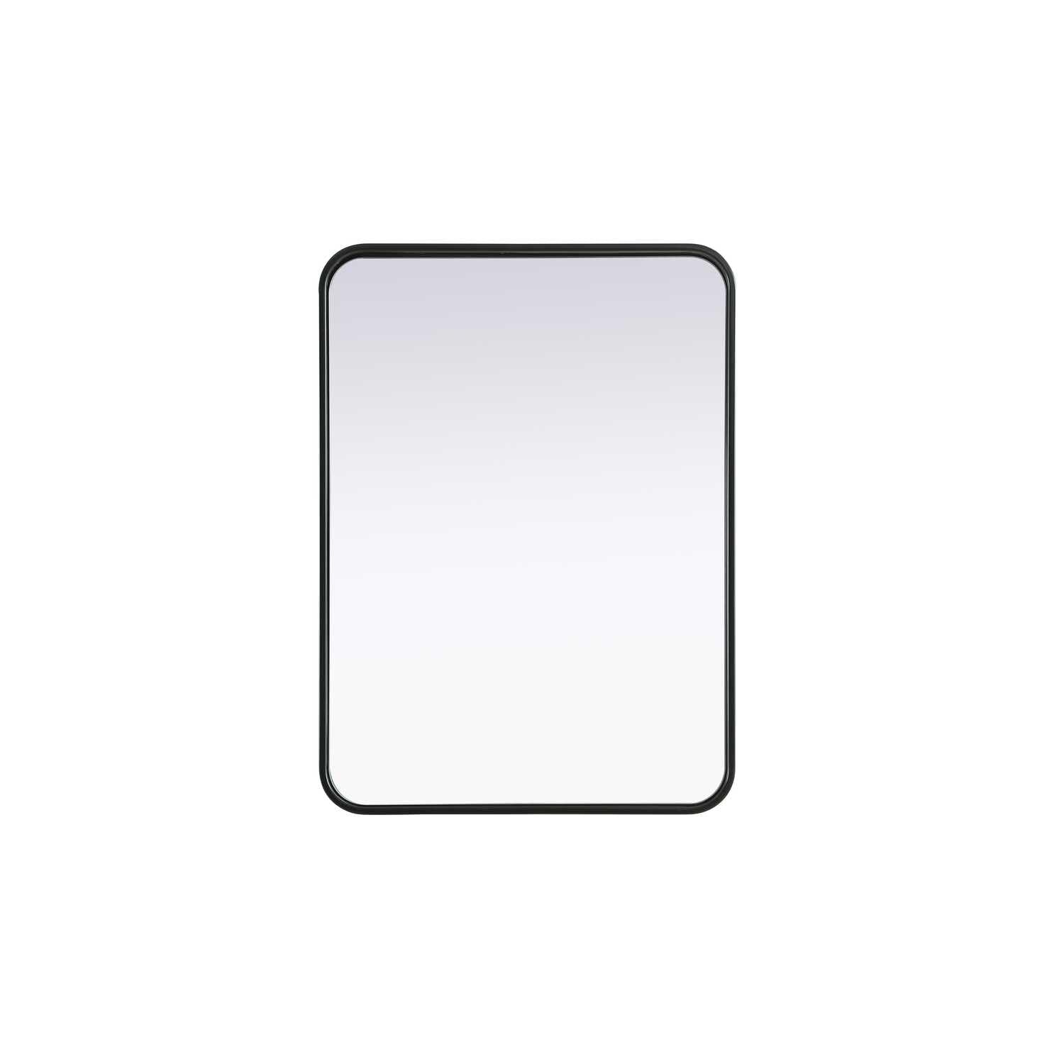 Contour Metal Rectangle Mirror 22x30 in Black