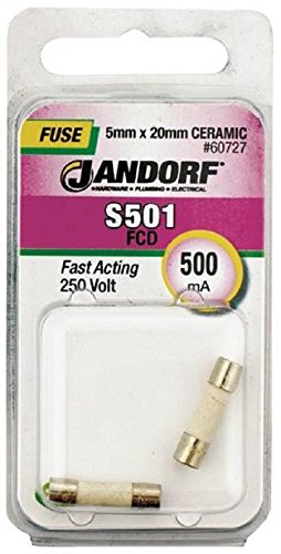 Jandorf Specialty Hardw Fuse S501 500Ma Fast Act 60727
