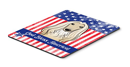 Carolines Treasures Bb2174Mp God Bless American Flag With Afghan Hound Mouse Pad, Hot Pad Or Trivet, Large, Multicolor