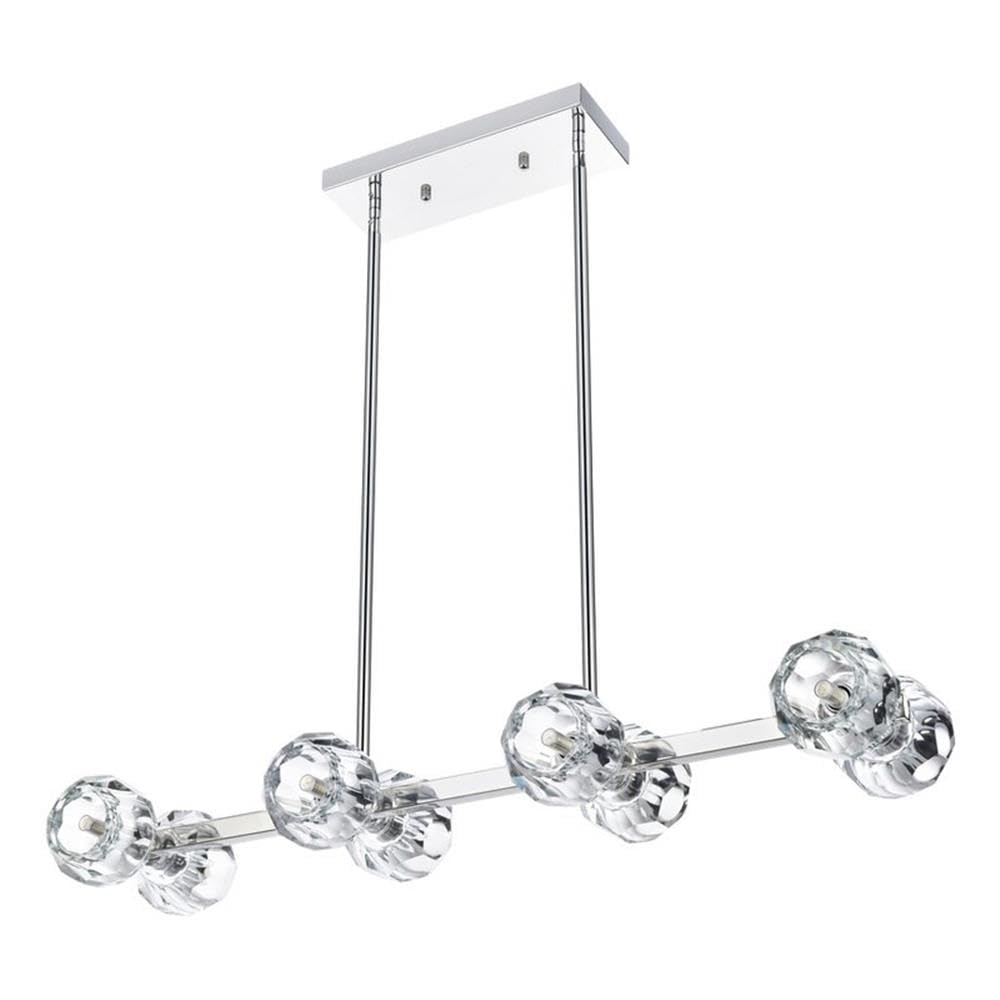 Elegant Lighting Eren 31 Inch Pendant Light In Chrome