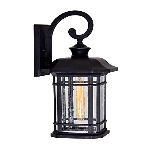 Casafoyer Blackburn 1 Light Outdoor Black Wall Lantern | (2 Units)