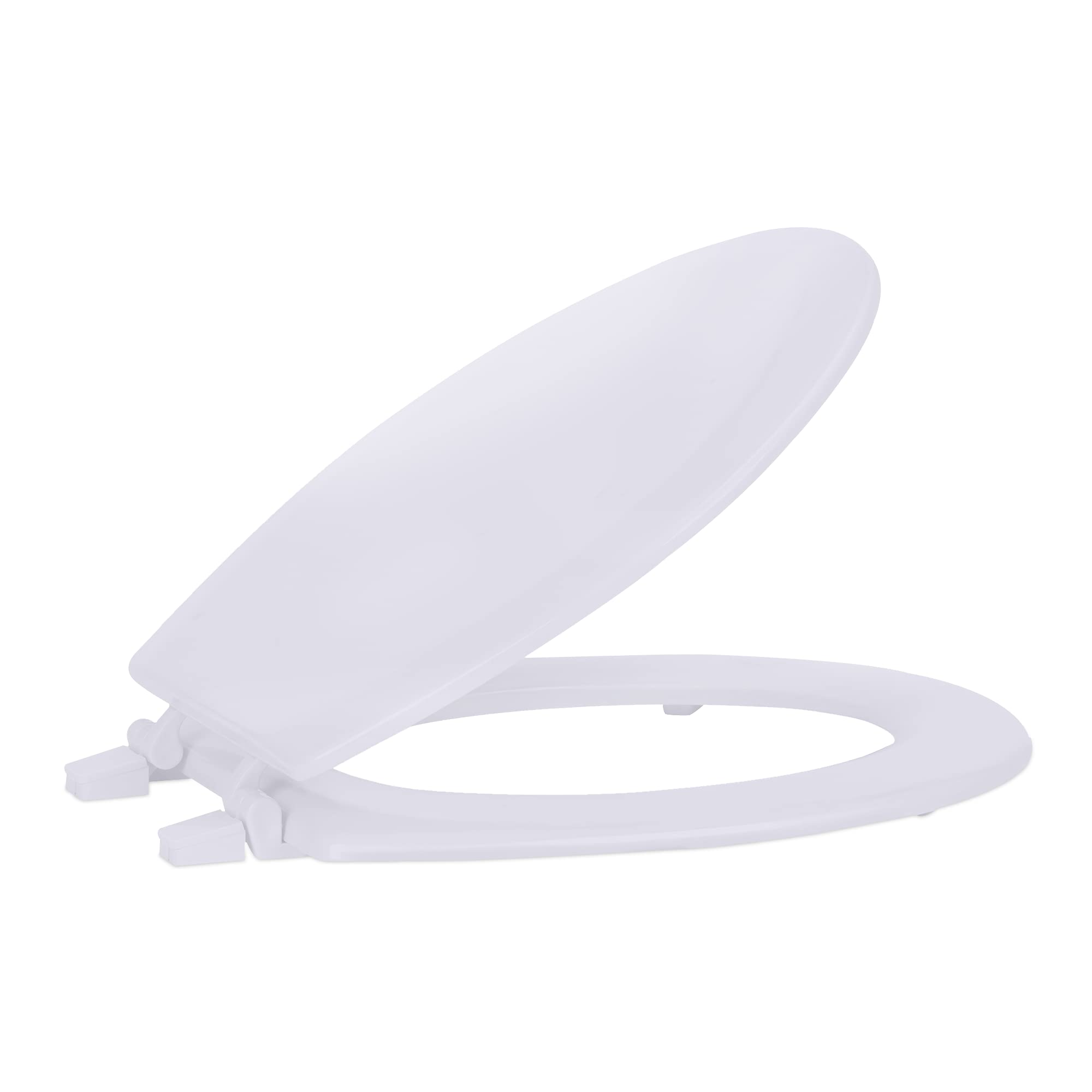 Fantasia 17 Inch White Standard Wood Toilet Seat