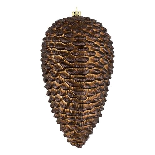 Casafoyer 10” Chocolate Matte Glitter Pinecone 2/B - (Pack Of 2)