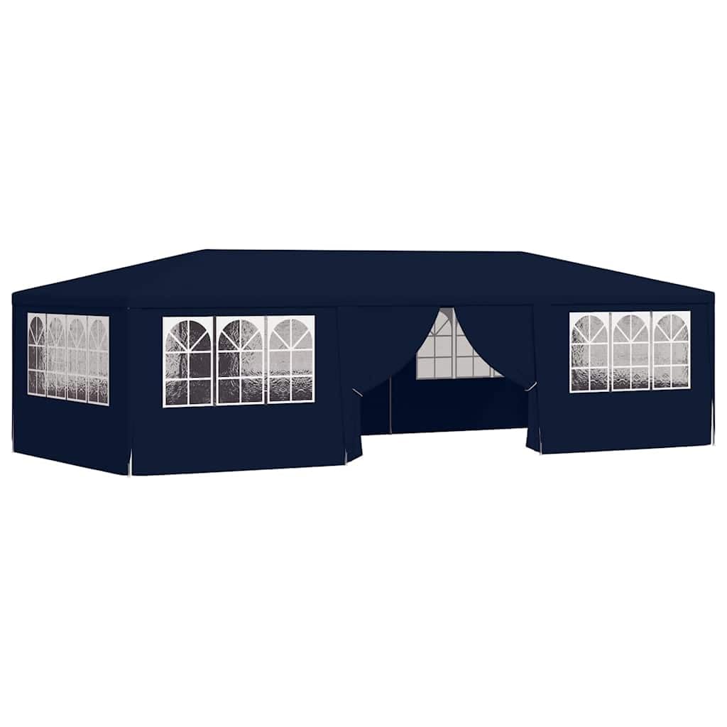 vidaXL Professional Party Tent with Side Walls 13.1x29.5 Blue 90 g/m