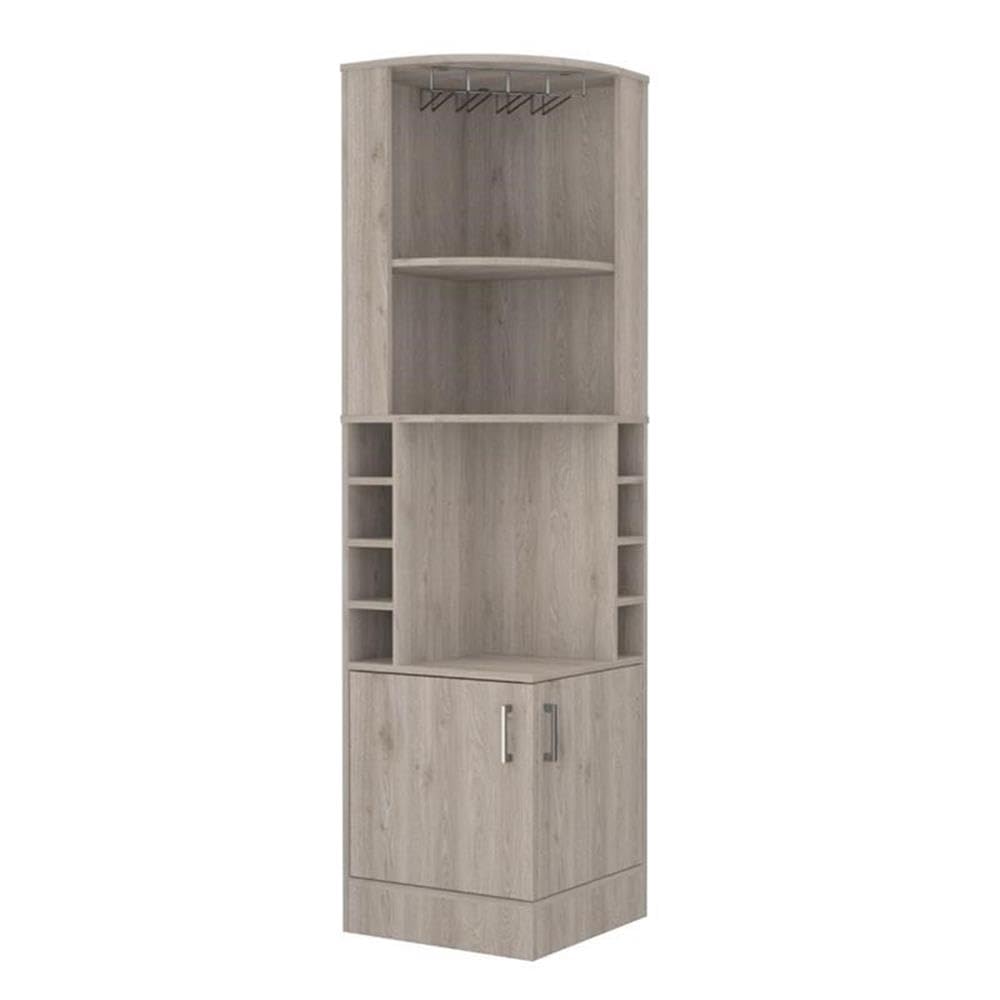 Syrah Corner Bar Cabinet  -Living Room -Light Gray