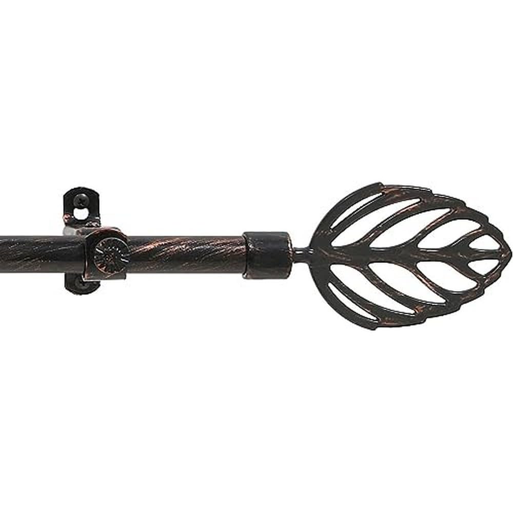 Metallo Decorative Rod & Finial Leaf 28-48