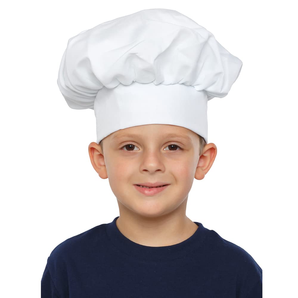 White Chef Hat - Kids, one size fits all