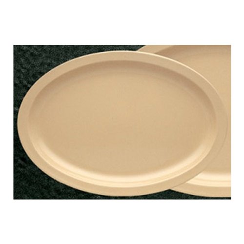 Yanco Ns-512T Nessico Oval Platter With Narrow Rim, 11.5 Length, 8 Width, Melamine, Tan Color, Pack Of 24