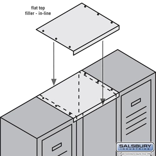 Flat Top Filler - In-Line - for 21 Inch Deep Metal Locker - Blue
