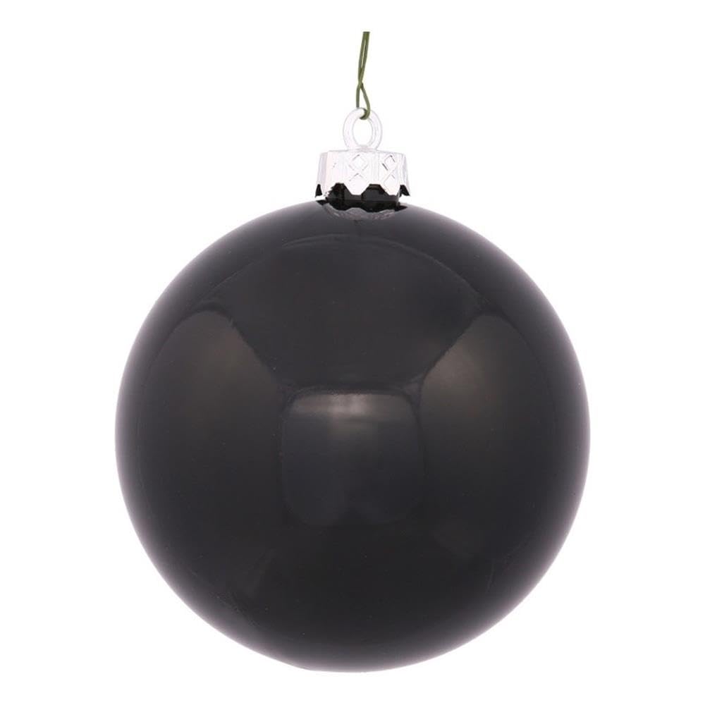 Casafoyer  8″ Black Shiny Ball UV Drilled Cap - N592017DSV - (Pack Of 2)