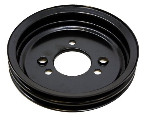 CFR Performance Compatible/Replacement for Chevy BIG Block Black Steel Crank Pulley - 2 Groove (Short)