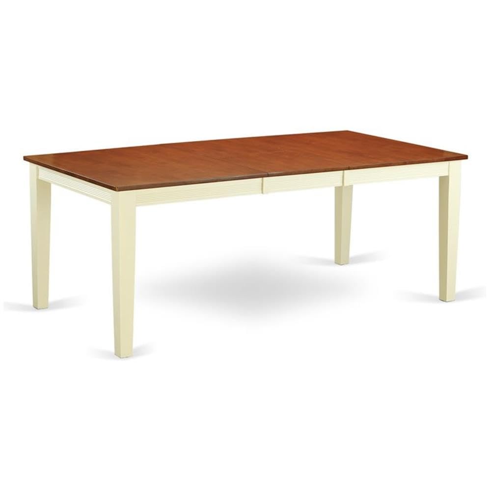 Quincy  Rectangular  Dining  Table  40x78”  in  Buttermilk  &  Cherry  Finish