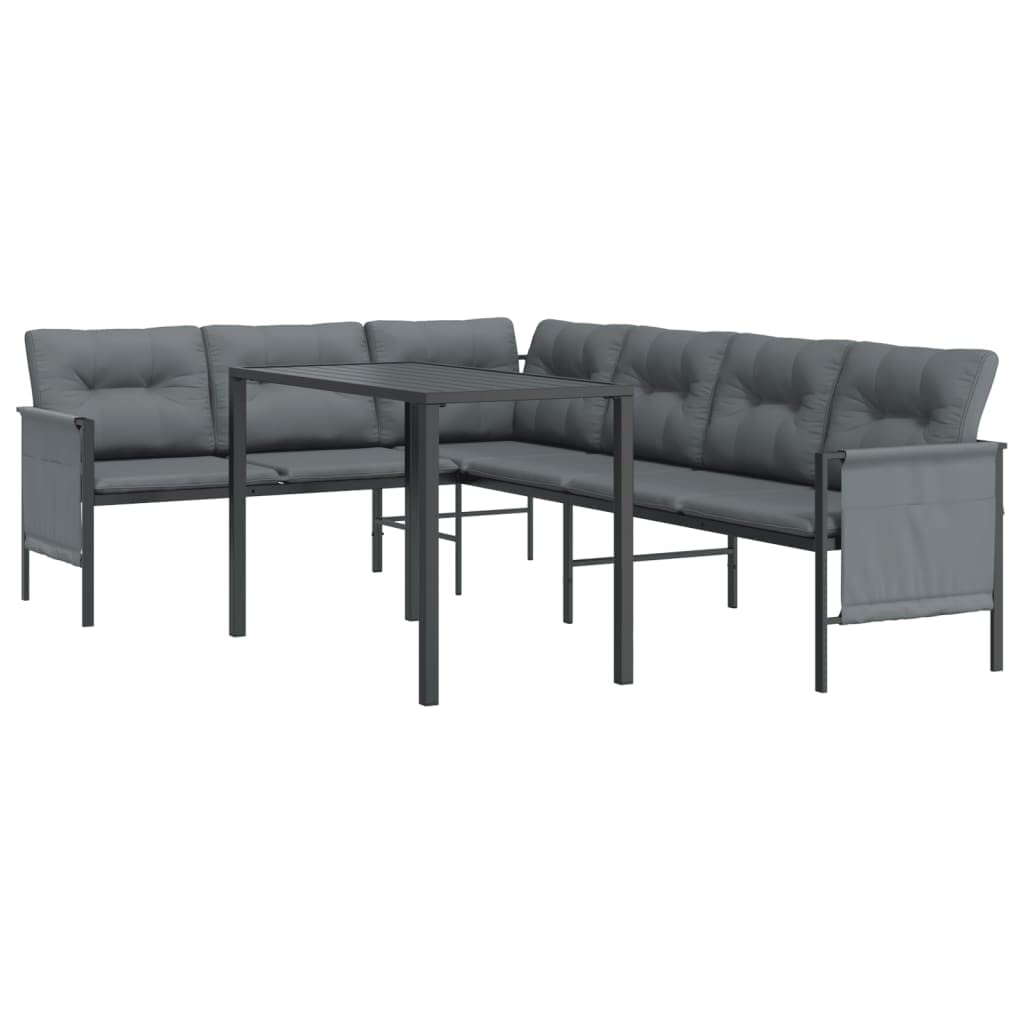 vidaXL Patio Dining Table Anthracite 43.3x21.3"x27.6" Steel"
