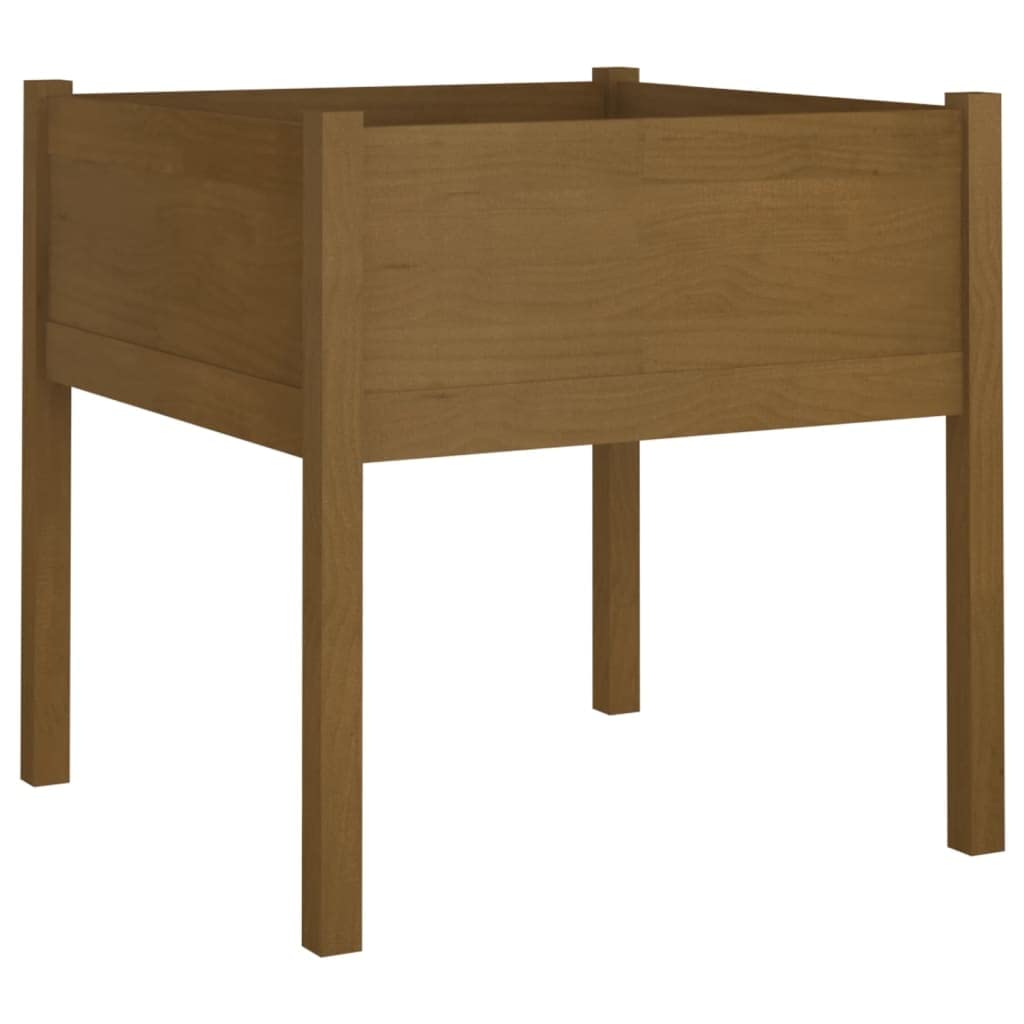 vidaXL Garden Planter Honey Brown 27.6x27.6"x27.6" Solid Wood Pine"