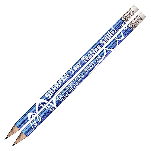 Casafoyer Sharpen Your Testing Skills Motivational Pencils, 12 Per Pack, 12 Packs | (2 Units)