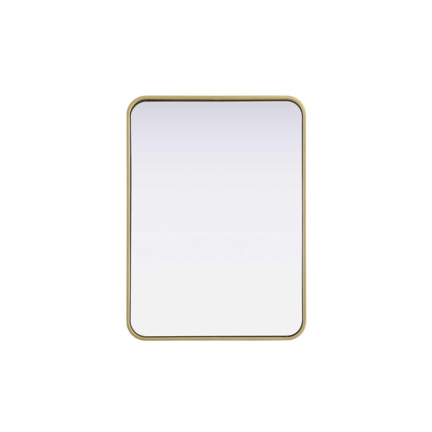 Contour Metal Rectangle Mirror 22x30 in Brass