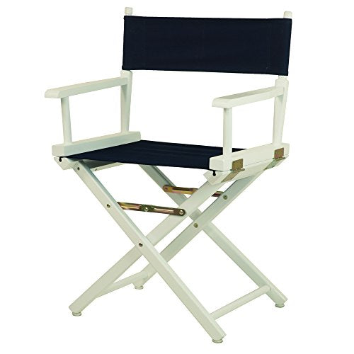 Casafoyer 18 Directors Chair White Frame-Navy Blue Canvas - (Pack Of 2)