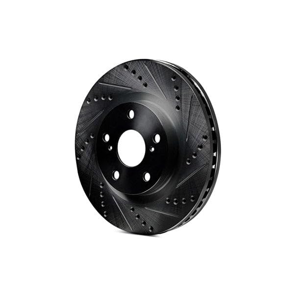 R1 Concepts Brake Rotor Drilled and Slotted Black ECB-59074L