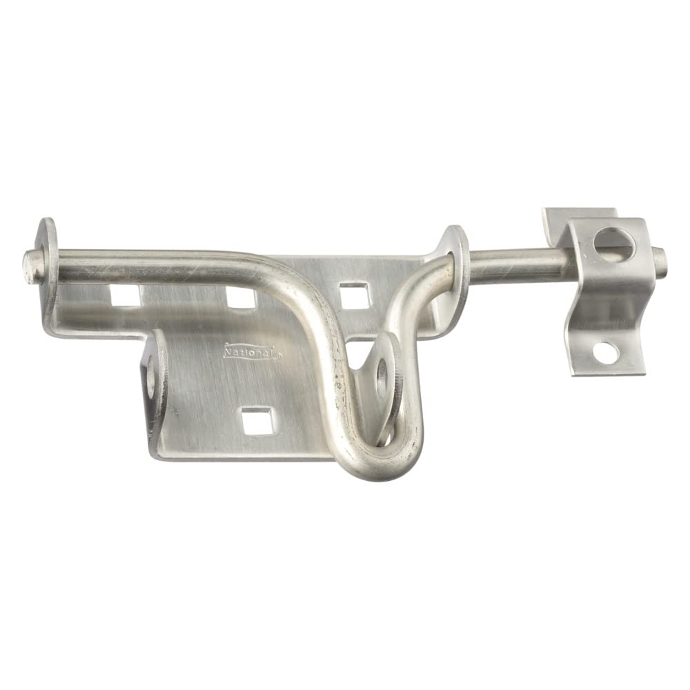 National Hardware N342-659 Sliding Bolt Door And Gate Latch, 0, Stainless Steel