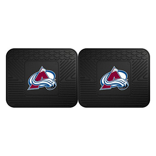 Fanmats 12418 Nhl Colorado Avalanche Rear Second Row Vinyl Heavy Duty Utility Mat, (Pack Of 2)