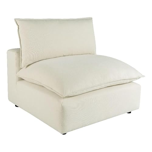 Cali Natural Performance Fabric Armless Chair