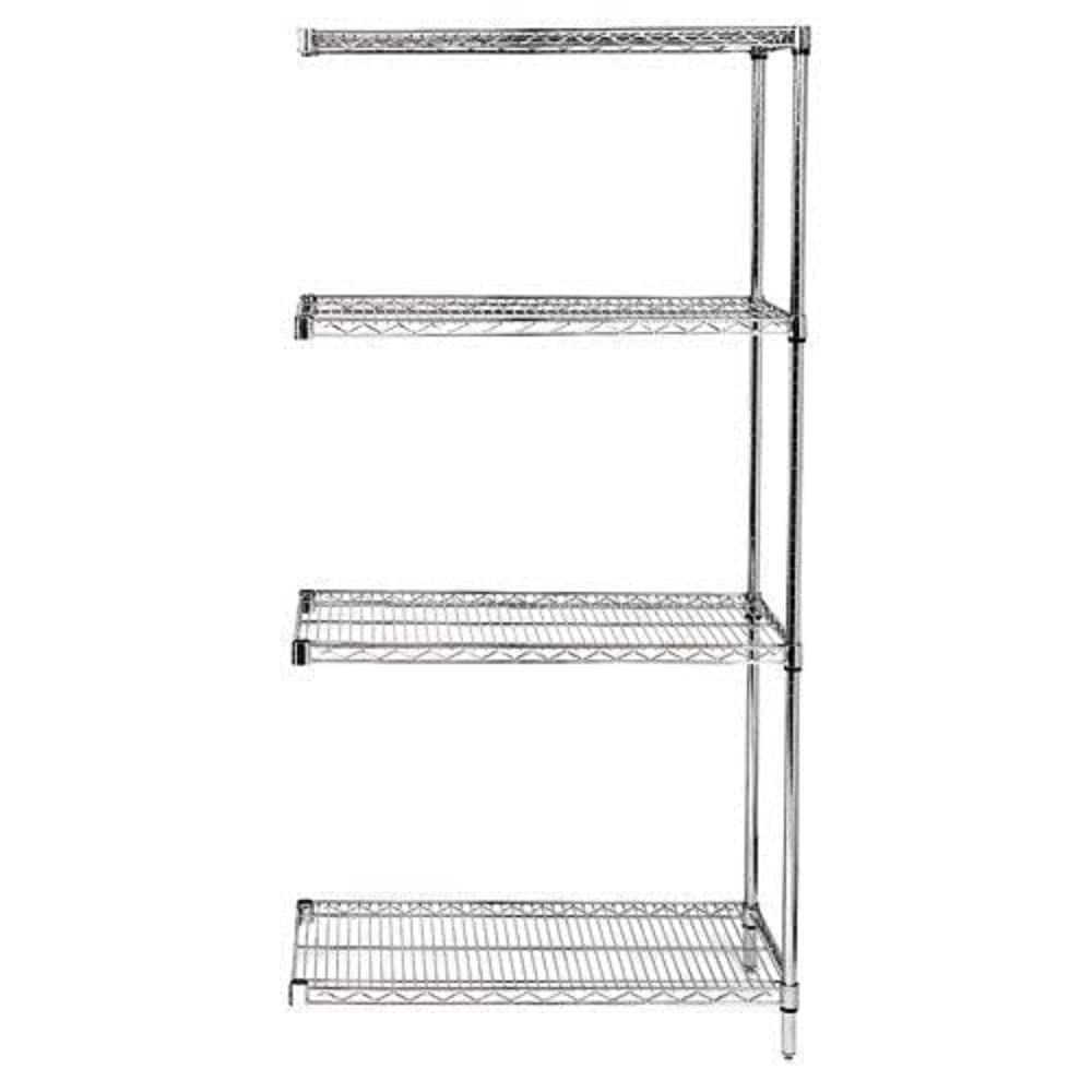 Quantum Storage Systems Wire 4 Shelf ADD-ON KIT Stainless 63in