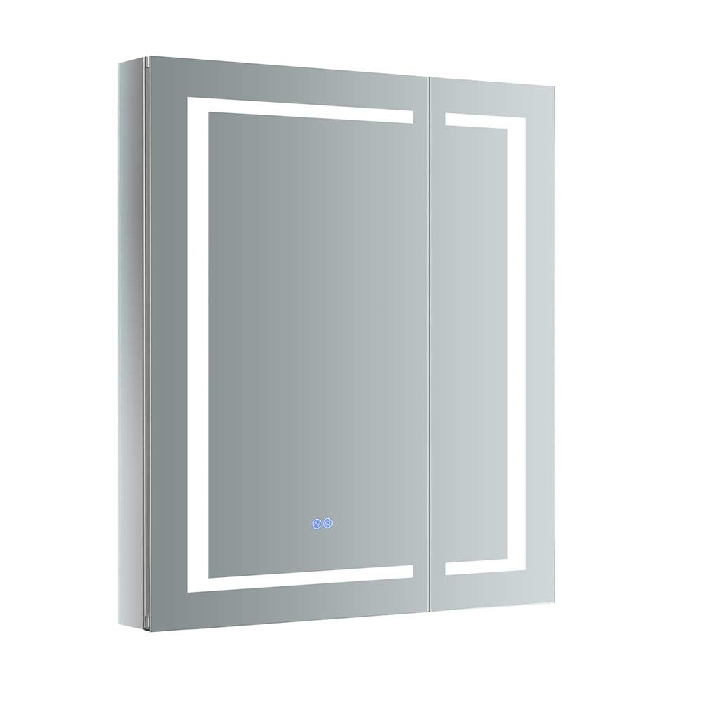 Fresca Spazio 30 Wide X 36 Tall Bathroom Medicine Cabinet W/Led Lighting & Defogger