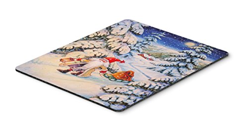 Carolines Treasures Acg0144Mp Christmas Gnome Pulling A Sled Mouse Pad, Hot Pad Or Trivet, Large, Multicolor