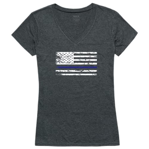 Graphic V-Neck,Thin Blue Line, HCH, S